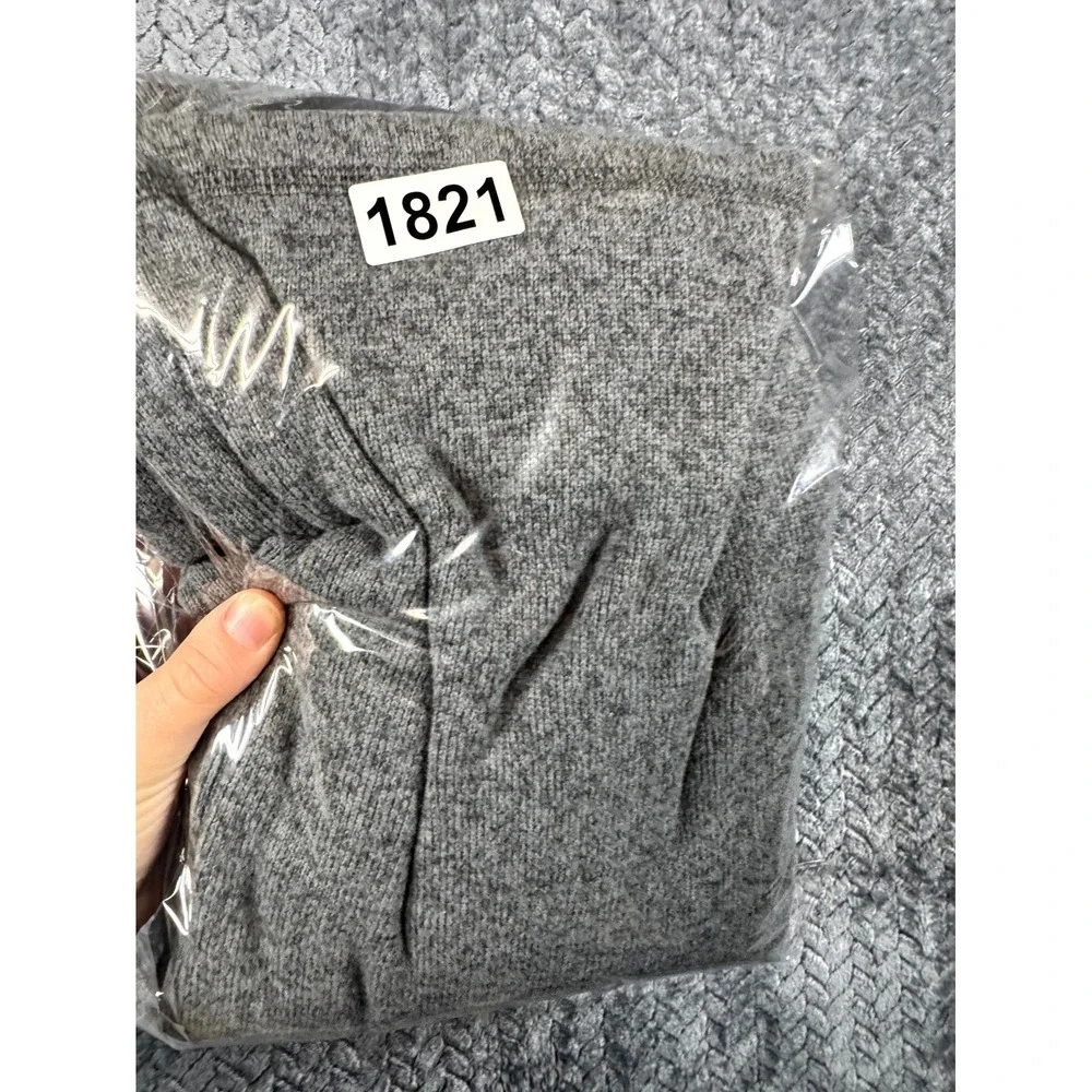 The North Face‎ Sweatshirt Mens 2XL Gray Sherpa Lined Cozy Mock Neck Quarter Zip